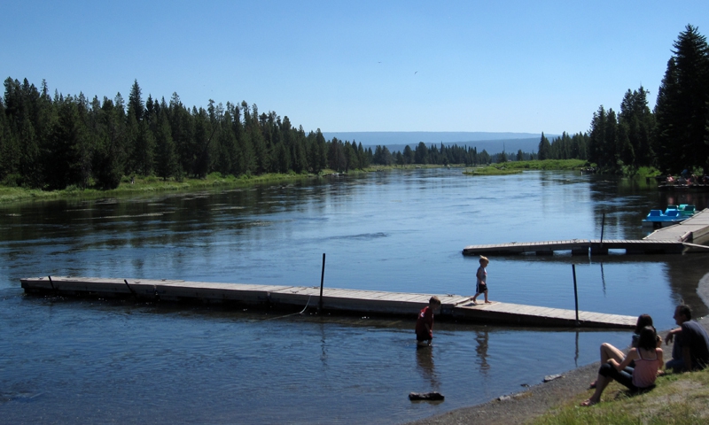 Macks Inn is along the North Fork of the Snake River